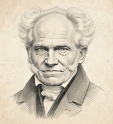 Arthur Schopenhauer karakalem portresi